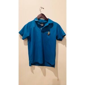 Psycho Bunny Boys Blue Pima Cotton Short Sleeve Polo Shirt Size L 14/16 Logo